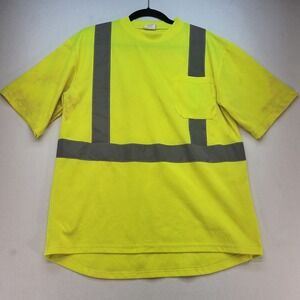 Forester Safety Shirt Men M Yellow Reflective Class 2 Type R High Visibility